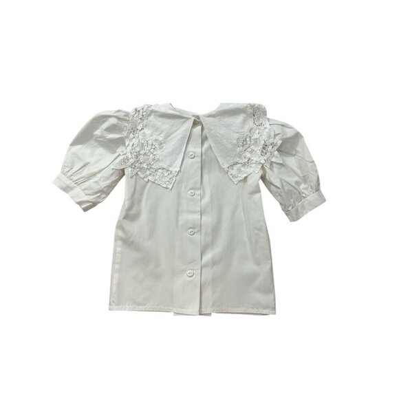 Girls White Embroidered Short Sleeve Size 6X - Picture 2 of 6